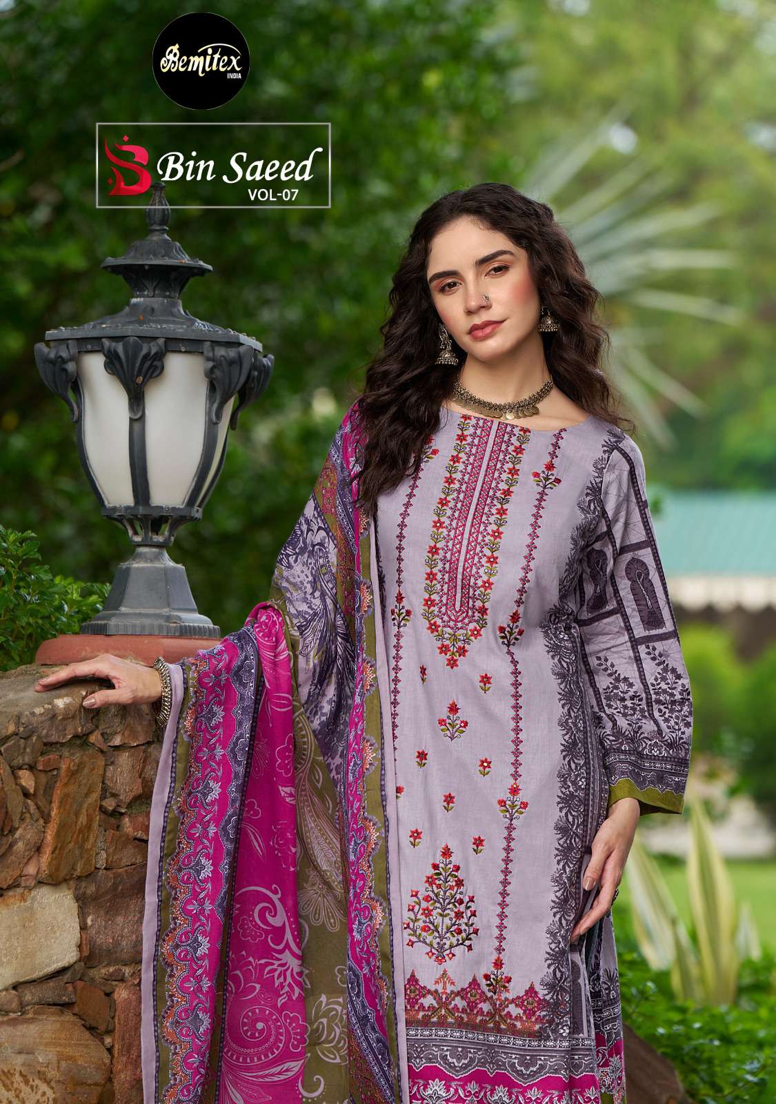 BEMITEX INDIA PRESENTS PURE COTTON DIGITAL PRINTS WITH EXCLUSIVE HEAVY EMBROIDERY WORK DRESS MATERIAL WHOLESALE SHOP IN SURAT - BEMITEX